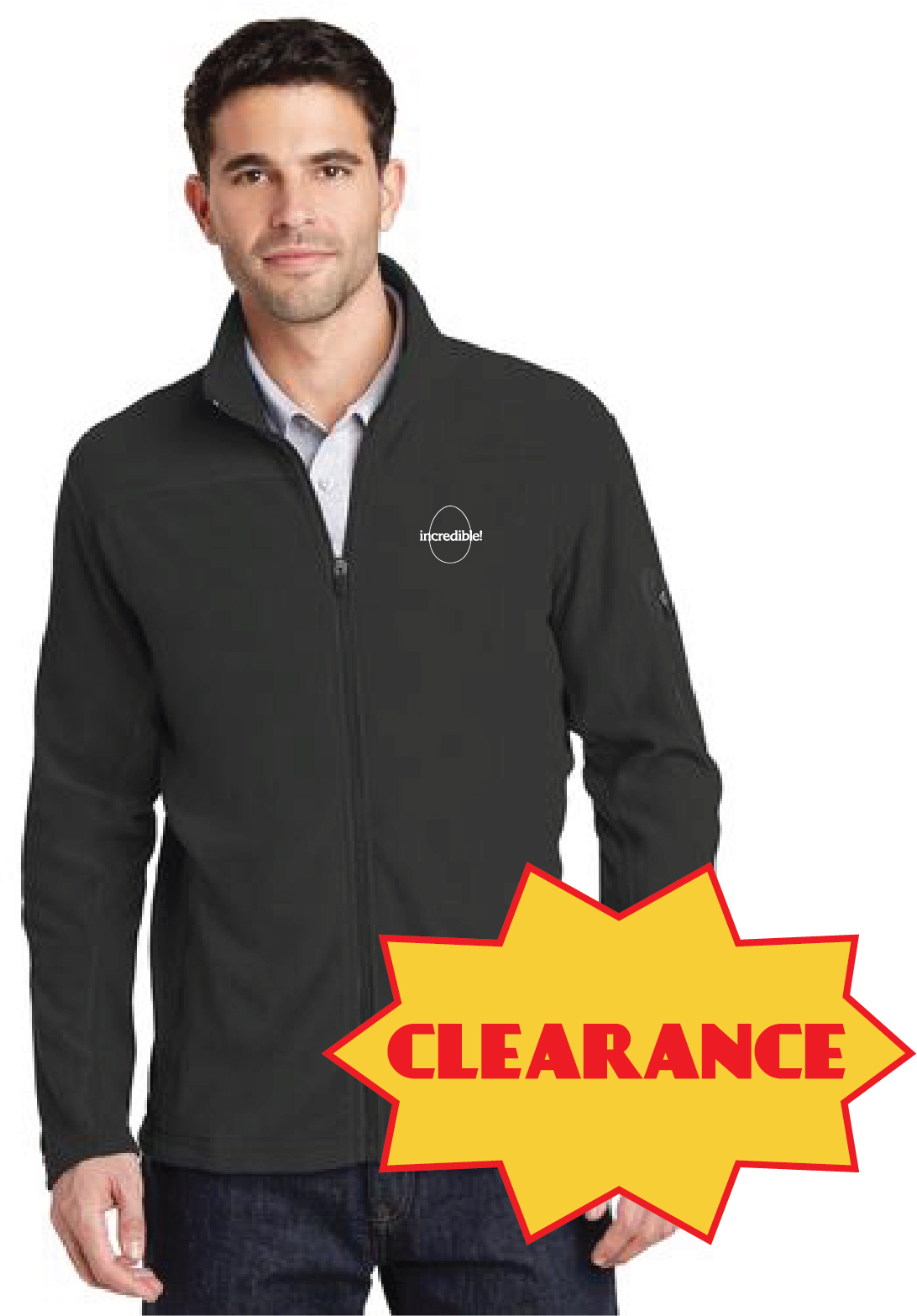 Men's Full-Zip Fleece Jacket (Black)